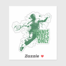 Alleen Tennis Vibes Retro Grunge Spatten Sport Sticker