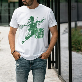 Alleen Tennis Vibes Retro Grunge Spatten Sport T-shirt