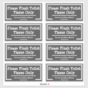 Alleen toiletpapier voor toiletpapier voor toilett sticker