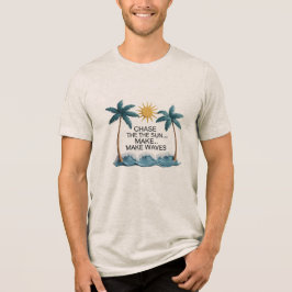 Alleen tropische vibes - Zon, golven en koude Tri-Blend Shirt