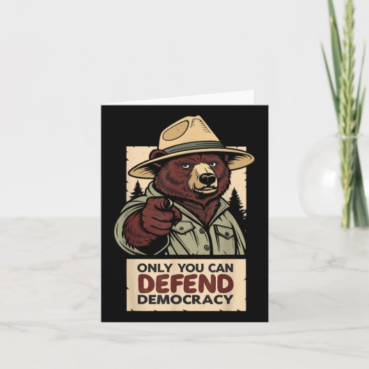 Alleen u kunt de democratie verdedigen - tegen aut kaart (Voorkant)