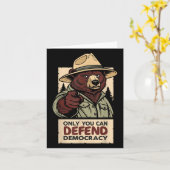 Alleen u kunt de democratie verdedigen - tegen aut kaart (Gele Bloem)