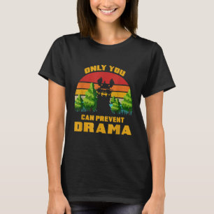 Alleen u kunt Drama Llama Camping  F voorkomen T-shirt
