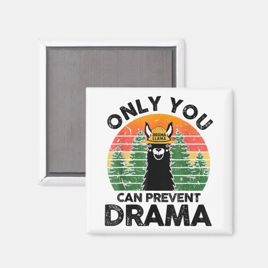 Alleen u kunt Drama Llama Camping T voorkomen Magneet (Voorkant / Achterkant)
