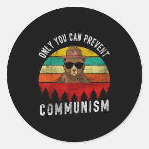 Alleen u kunt het communisme van de Russische Beer Ronde Sticker