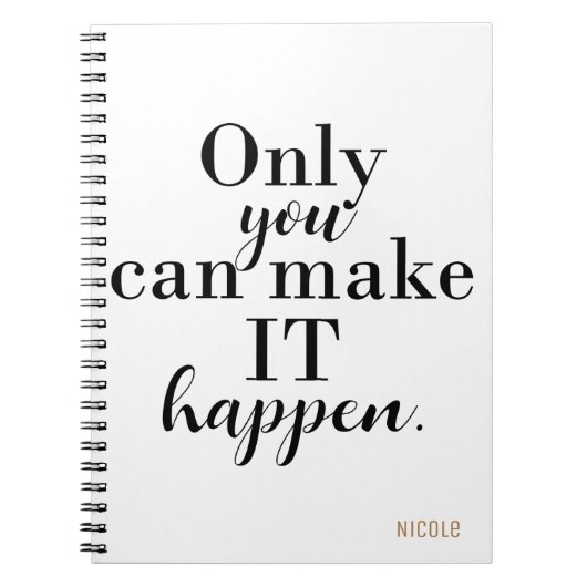 ALLEEN U KUNT HET GEMAKKELIJK AANGEPAST MAKEN NOTITIEBOEK (Voorkant)