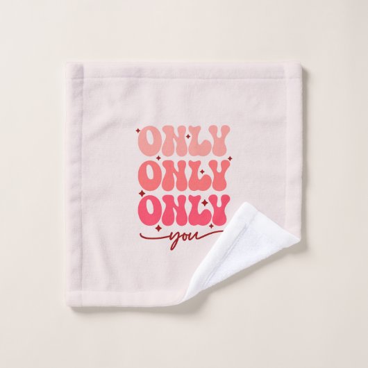 Alleen u valentijnse bad handdoek (Wasdoekje)