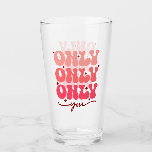 Alleen u valentijnse glas (Voorkant)