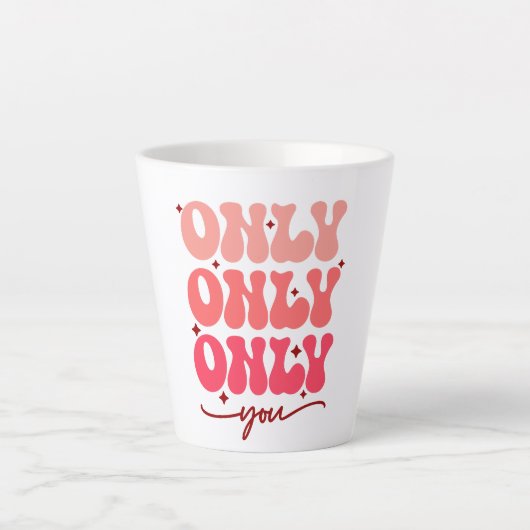 Alleen u valentijnse latte mok (Voorkant)
