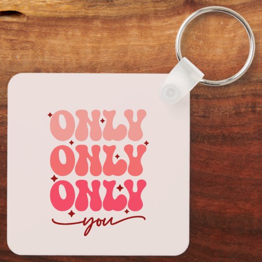 Alleen u valentijnse sleutelhanger (Achterkant)