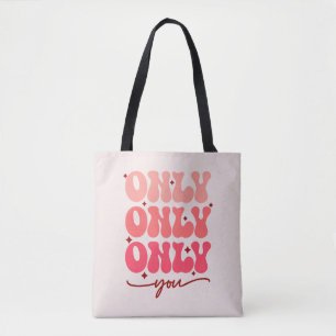 Alleen u valentijnse tote bag