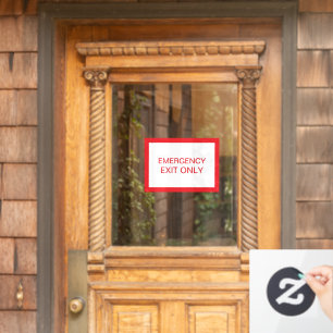 Alleen uitgang - Veiligheidsraam Deur Cling Bord Raamsticker