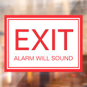 Alleen uitgang - Veiligheidsraam Deur sticker bord (Vel 2)