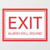 Alleen Uitgang - Veiligheidsvenster Deur Cling Bor Raamsticker (Vel)