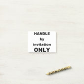 Alleen uitnodiging HANDLE Post-it® Notes (Op bureau)