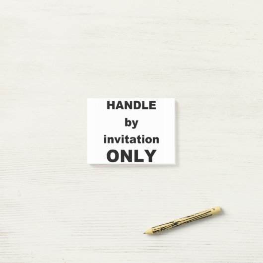 Alleen uitnodiging HANDLE Post-it® Notes (Op bureau)