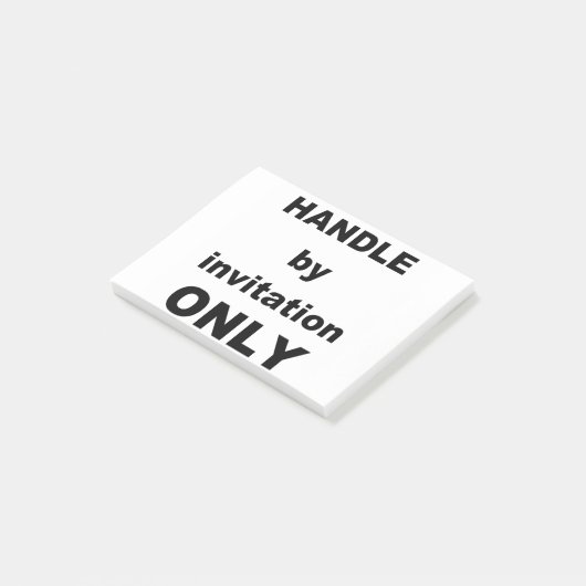 Alleen uitnodiging HANDLE Post-it® Notes (Schuin)