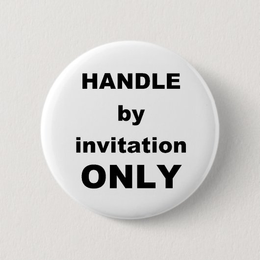 Alleen uitnodiging HANDLE Ronde Button 5,7 Cm (Voorkant)