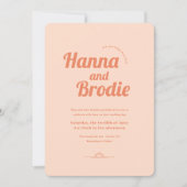 Alleen uitnodiging tot het huwelijk van Peachy (Voorkant)