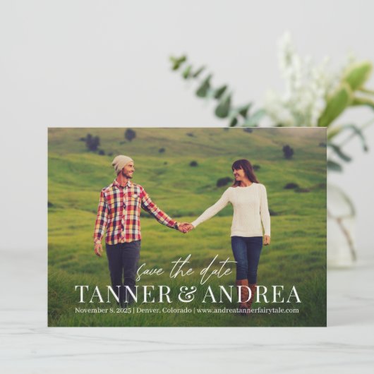 Alleen UW EDITABLE KLEUR slaat de Kaart Datum op (Staand voorkant)