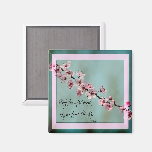 Alleen van het hart Floral Magneet (Voorkant / Achterkant)