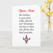 Alleen van jou een grappig verjaardagsgedicht kaart (Gele Bloem)