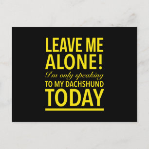 Alleen vandaag met mijn hond van de dwerghond geel briefkaart