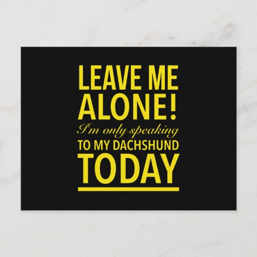 Alleen vandaag met mijn hond van de dwerghond geel briefkaart (Voorkant)