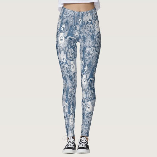 alleen varkens kobalt denim leggings (Voorkant)