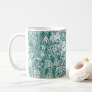 alleen varkens viridian turquoise koffiemok