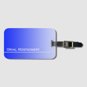 Alleen verlopen Kleur - koninklijk blauw + uw idee Bagagelabel