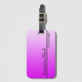 Alleen verlopen Kleur - neonroze + uw idee Bagagelabel (Voorkant (verticaal))