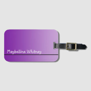Alleen verlopen kleuren - paarse + uw idee bagagelabel