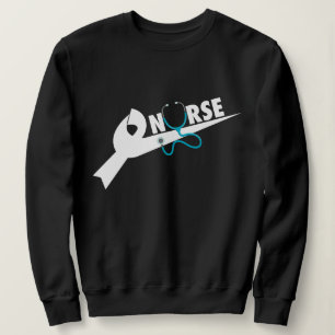 Alleen verpleegster stethoscoop strik shirt, cadea trui