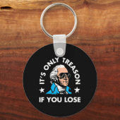 Alleen verraad als je 4 juli verliest Grappig pres Sleutelhanger (Voorkant)