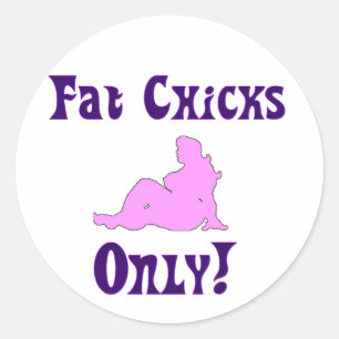 Alleen vetkuikens! ronde sticker