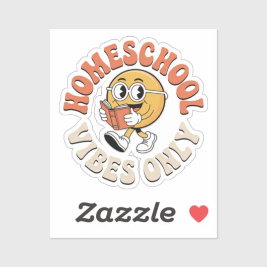 Alleen vibes voor thuisonderwijs sticker (Vel)
