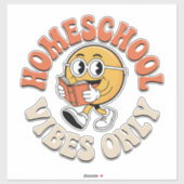 Alleen vibes voor thuisonderwijs sticker (Vel)