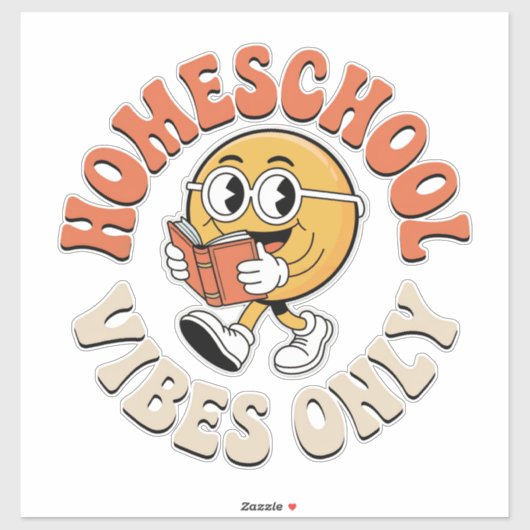 Alleen vibes voor thuisonderwijs sticker (Vel)