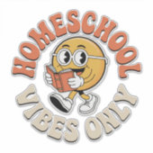 Alleen vibes voor thuisonderwijs sticker (Voorkant)