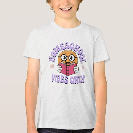 Alleen vibes voor thuisonderwijs Tri-Blend shirt (Voorkant)
