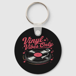 Alleen vinyl vibes - Retro Record Player Design Sleutelhanger