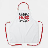 Alleen virtuele hardware| Pandemische liefdesquote Schort (Voorkant)