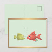 Alleen vis in het Zee voor mij, Miss You Briefkaar Briefkaart (Voorkant / Achterkant)