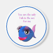 Alleen vissen in het Zee voor mij Valentijn op dag Magneet (Voorkant)