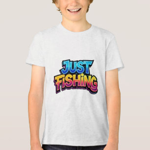 Alleen Vissen Neon Gloeiende Regenboog Grappig Cad Tri-Blend Shirt