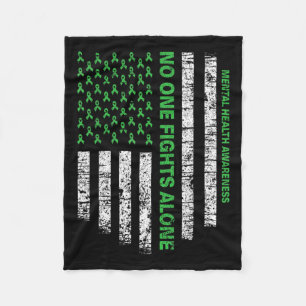 Alleen Vlag Mentaal Bewustzijn Geen Eén Vecht Fleece Deken