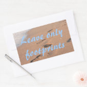 Alleen voetafdrukken geven rechthoekige sticker (Envelop)