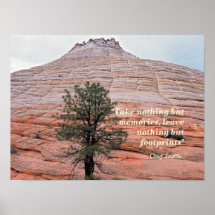 Alleen voetafdrukken laten - Chief Seattle Quote Poster