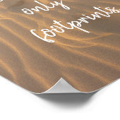 Alleen voetafdrukken van Sandy Beach-prijsopgave b Poster (Hoek)